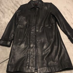 BNWOT Anne Klein Leather Button Down Jacket